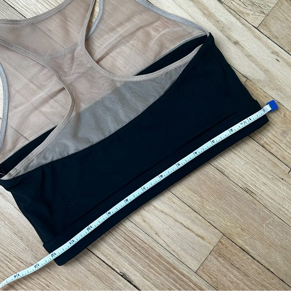Nwt carbon38‎ sports bra mesh melt black tan xs - Picture 3 of 5
